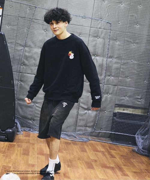 「kaoyorinakami」 スウェットカットソー「Reebokコラボ」 MEDIUM グレー メンズ_画像6