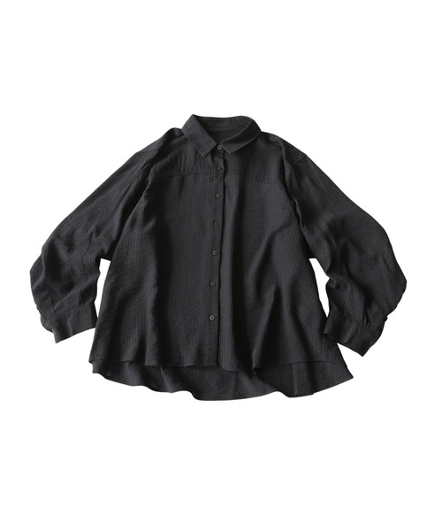 antiqua（アンティカ） ブラウス シャツ シアー加工 シャツ レディース
