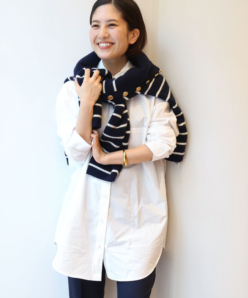 Deuxieme Classe」 長袖ニット FREE ネイビー レディース WONDER