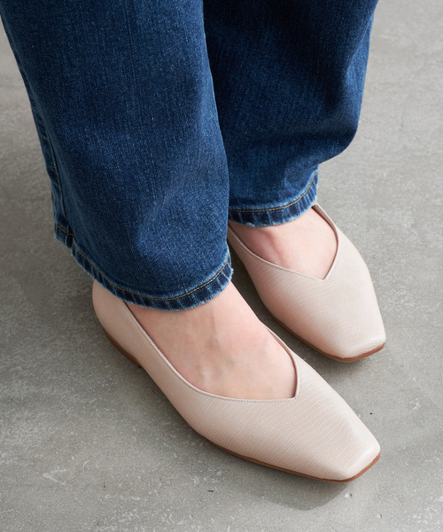 LE TALON（ル タロン） シューズ 「追加」スクエアVカットフラット