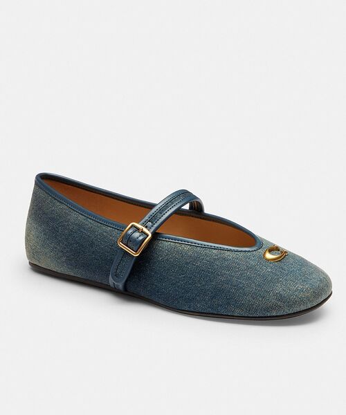 coach パンプス美品 COACH（コーチ） パンプス メリー ジェーン・ラブド デニム : ZOZOTOWN