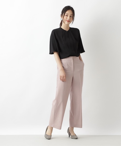 「NATURAL BEAUTY BASIC」 半袖ブラウス SMALL オフホワイト レディース_画像6
