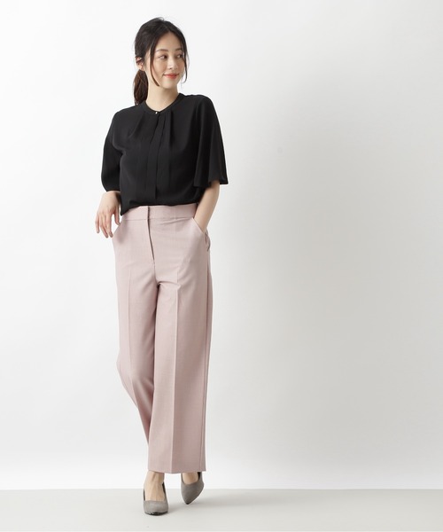 「NATURAL BEAUTY BASIC」 半袖ブラウス SMALL オフホワイト レディース_画像8