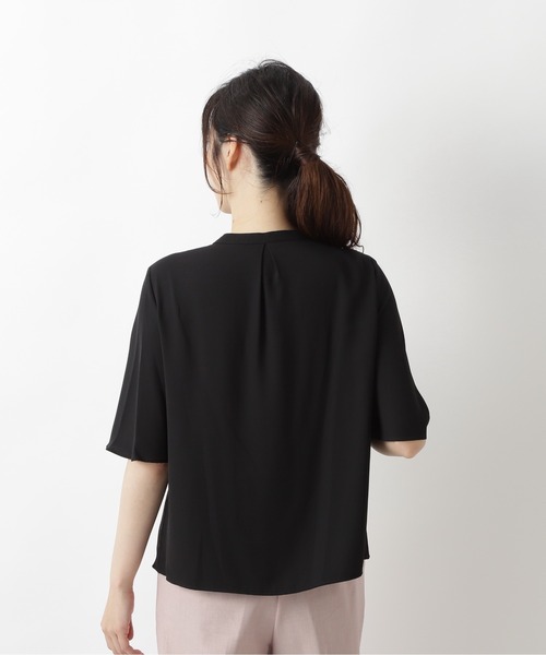 「NATURAL BEAUTY BASIC」 半袖ブラウス SMALL オフホワイト レディース_画像9