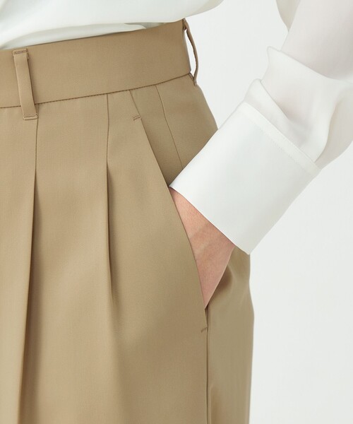 Ballsey（ボールジィ） パンツ コットンライクサテン 2タックワイド