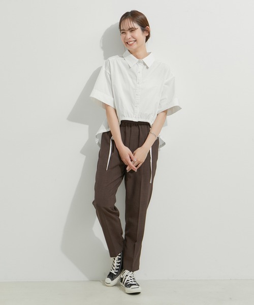 「LE CERCLE par rope'」 イージーパンツ FREE チャコールグレー レディース_画像2