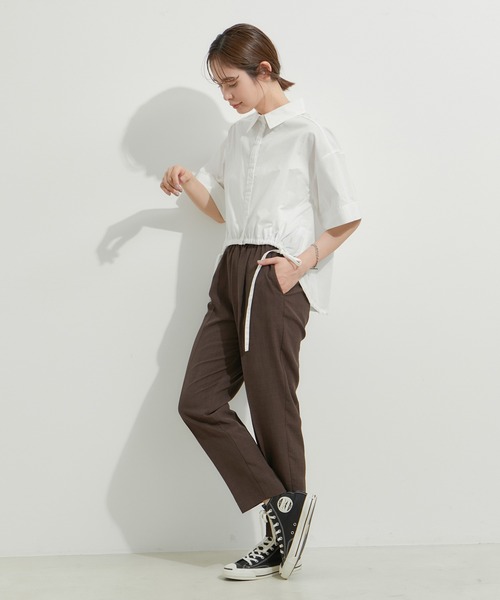 「LE CERCLE par rope'」 イージーパンツ FREE チャコールグレー レディース_画像3