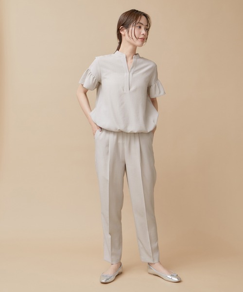 「LE CERCLE par rope'」 イージーパンツ FREE チャコールグレー レディース_画像4