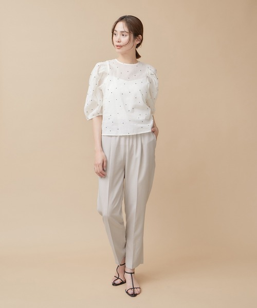 「LE CERCLE par rope'」 イージーパンツ FREE チャコールグレー レディース_画像5