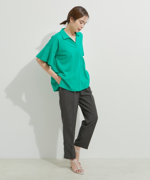 「LE CERCLE par rope'」 イージーパンツ FREE チャコールグレー レディース_画像8