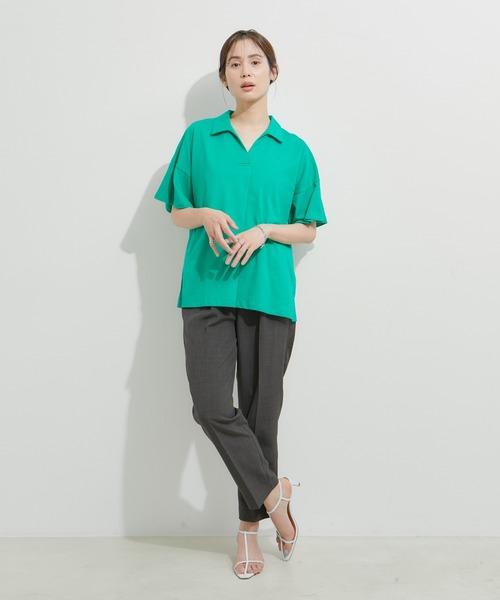 「LE CERCLE par rope'」 イージーパンツ FREE チャコールグレー レディース_画像9