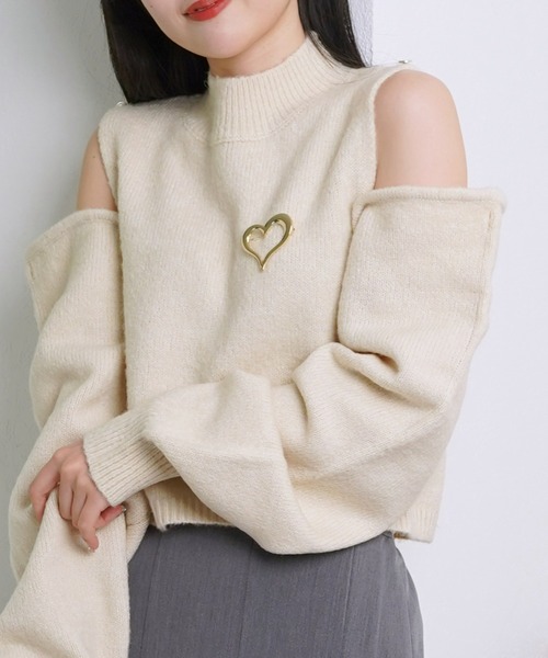 「Chico」 長袖ニット FREE グレイッシュベージュ レディース_画像4