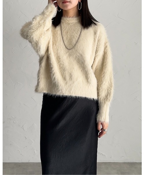 「leimn」 長袖ニット FREE チャコールグレー レディース_画像5