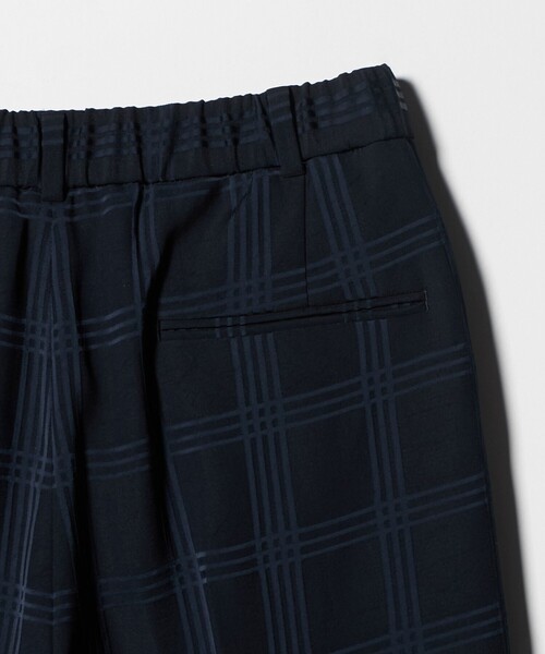 新品タグ付 ワイドパンツ チェック ネイビー サイズⅡ日本製 UNITED ARROWS（ユナイテッドアローズ） ワイドパンツ スラックス