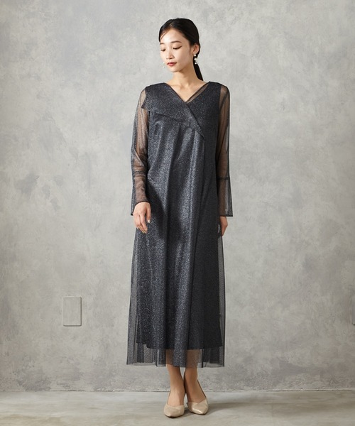 「AIMER」 長袖ワンピース MEDIUM ブラック レディース_画像2