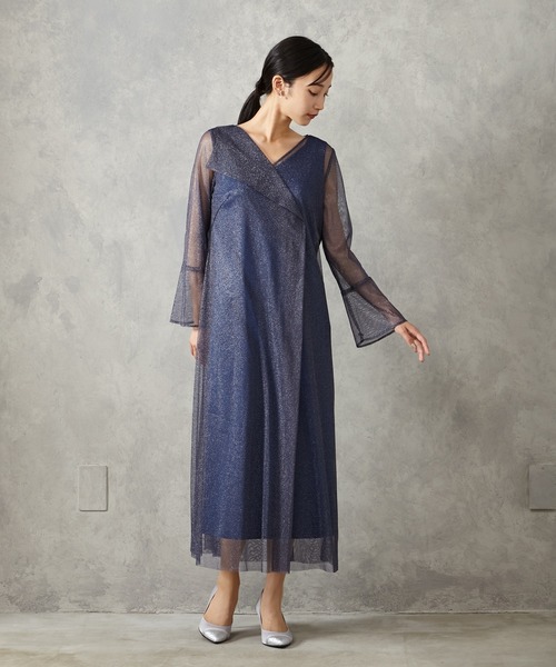 「AIMER」 長袖ワンピース MEDIUM ブラック レディース_画像3