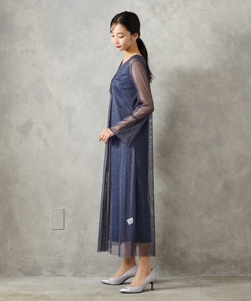 「AIMER」 長袖ワンピース MEDIUM ブラック レディース_画像4