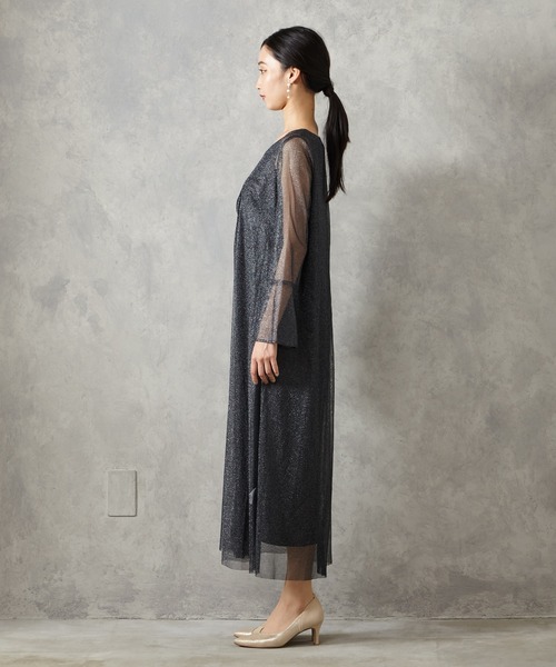 「AIMER」 長袖ワンピース MEDIUM ブラック レディース_画像7