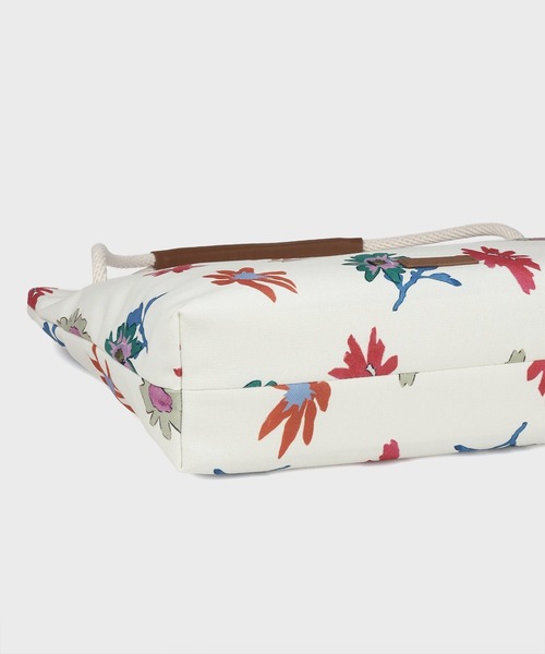 ポールスミス ショルダーバッグ 花柄 総柄 キャンバス タグ付き レザー 白 赤 Paul Smith（ポール・スミス） トートバッグ プリントキャンバスSS26