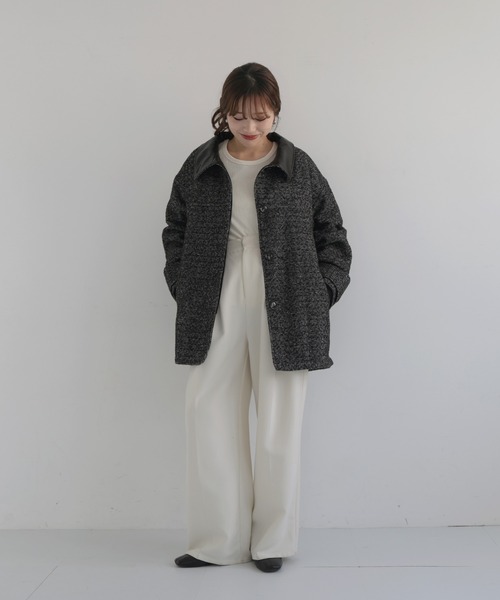 美品】hellam ライトグリーン フェイクファーブルゾン hellam（へラム 