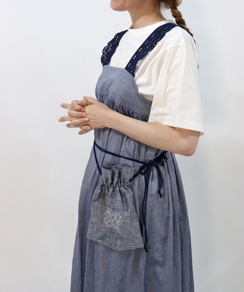 「haupia」 サロペットスカート MEDIUM ネイビー レディースの画像