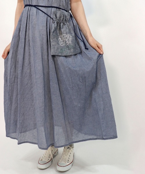 「haupia」 サロペットスカート MEDIUM ネイビー レディースの画像