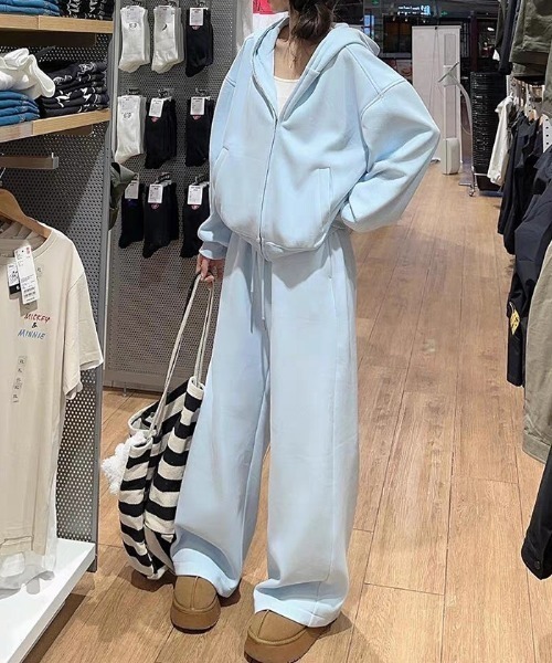 FAVORITO セットアップ パーカーワイドパンツセットアップ レディース