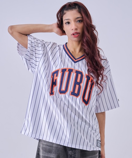 FUBU（フブ） tシャツ ブランド Patch V Neck TShirts/パッチVネックT 