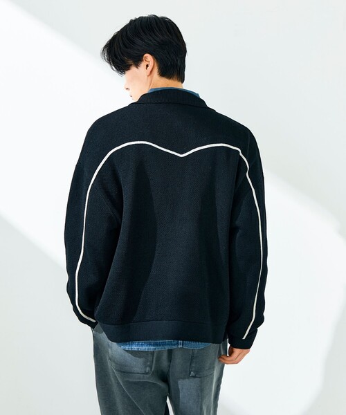 「GLOSTER」 ニットカーディガン M グリーン メンズ_画像7