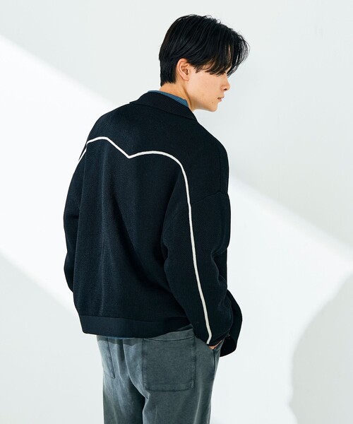 「GLOSTER」 ニットカーディガン M グリーン メンズ_画像8