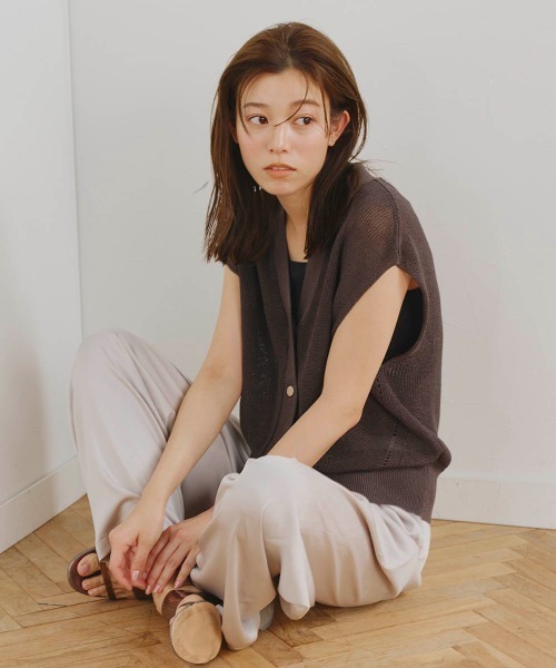 「Droite lautreamont」 ニットベスト 2 グレー レディース_画像9