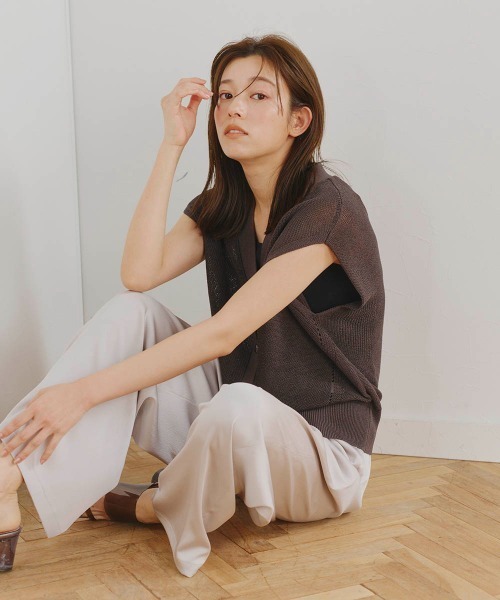 「Droite lautreamont」 ニットベスト 2 グレー レディース_画像10