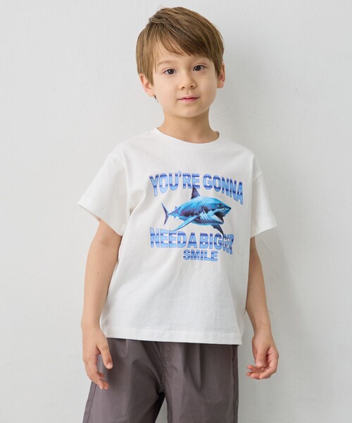 ANY（エニィ） tシャツ 「綿100％」サメプリント 半袖Tシャツ キッズ