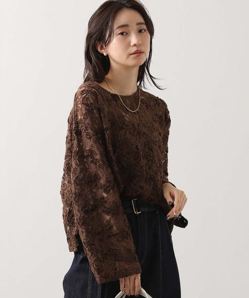 「Gready Brilliant」 長袖ブラウス 38 オフホワイト レディース_画像7