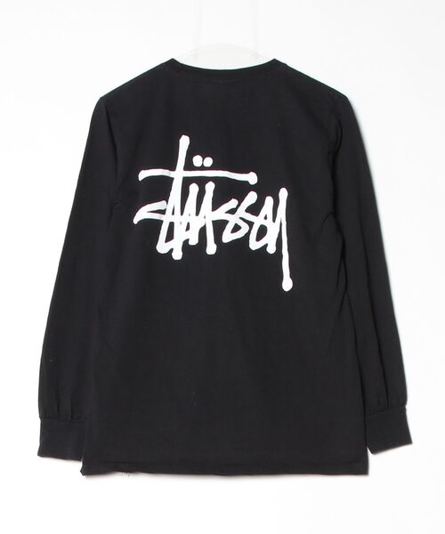 STUSSY（ステューシー） ワンポイント長袖Tシャツ S ブラック メンズ