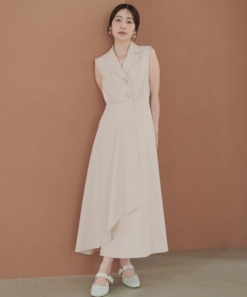 「natural couture」 ノースリーブワンピース LARGE ブラック レディース_画像2