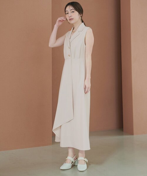 「natural couture」 ノースリーブワンピース LARGE ブラック レディース_画像3