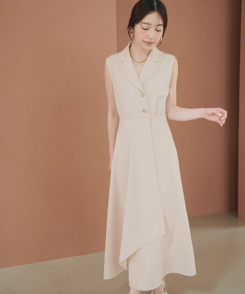 「natural couture」 ノースリーブワンピース LARGE ブラック レディース_画像4