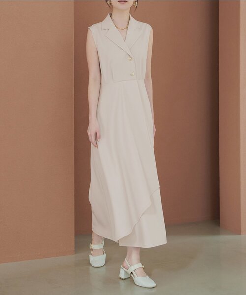 「natural couture」 ノースリーブワンピース LARGE ブラック レディース_画像5