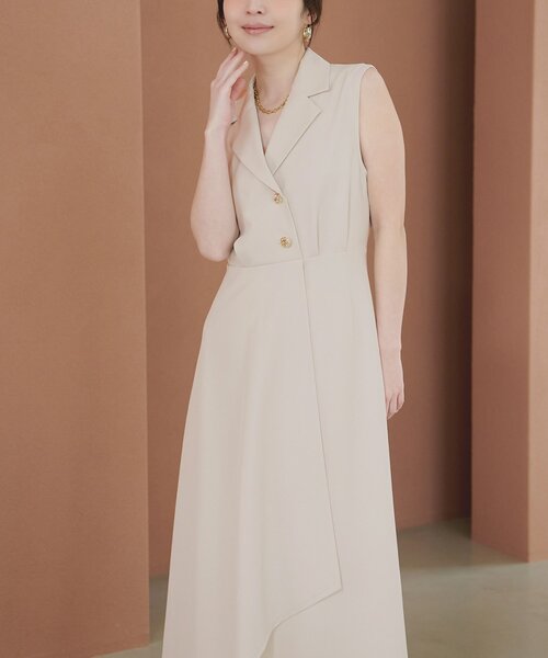 「natural couture」 ノースリーブワンピース LARGE ブラック レディース_画像6