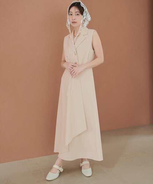 「natural couture」 ノースリーブワンピース LARGE ブラック レディース_画像7