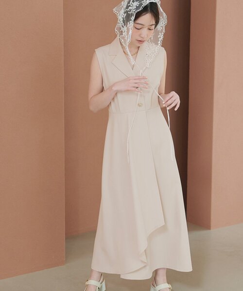 「natural couture」 ノースリーブワンピース LARGE ブラック レディース_画像8