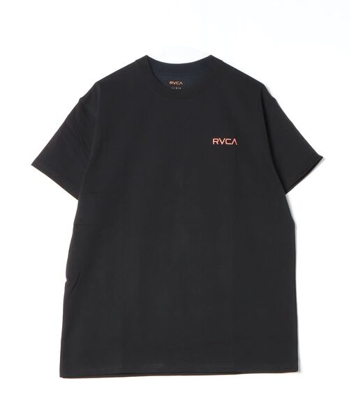 「RVCA」 半袖Tシャツ S ブラック×グリーン レディース_画像4