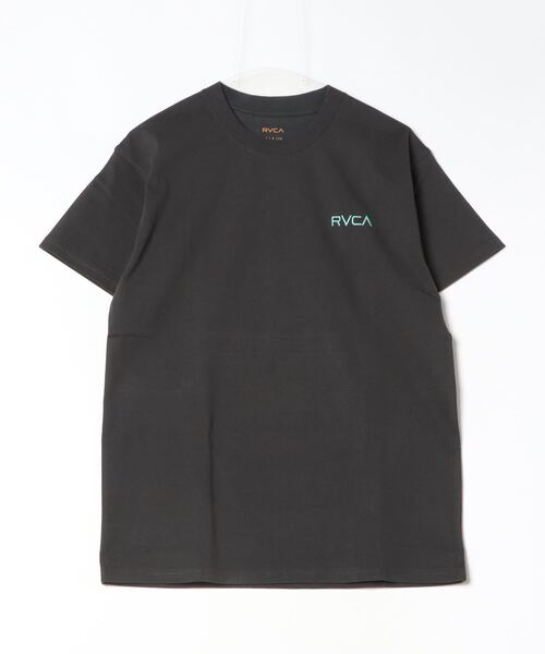 「RVCA」 半袖Tシャツ S ブラック×グリーン レディース_画像5