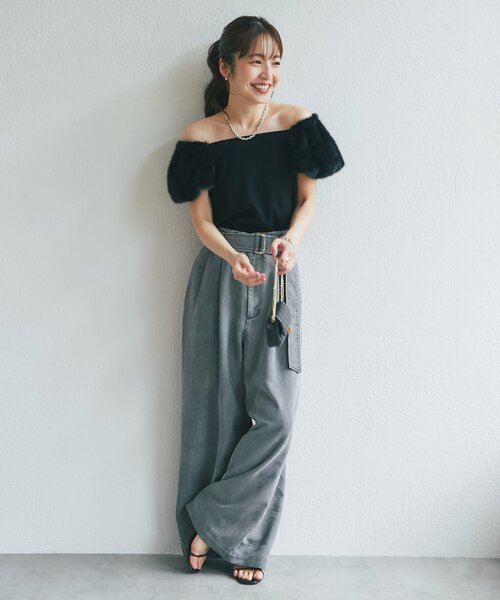 La boutique Bonbon（ラブティックボンボン） ワイドパンツ ジーンズ