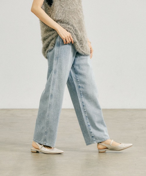 「GLOBAL WORK」 デニムパンツ LARGE ライトブルー レディース_画像8