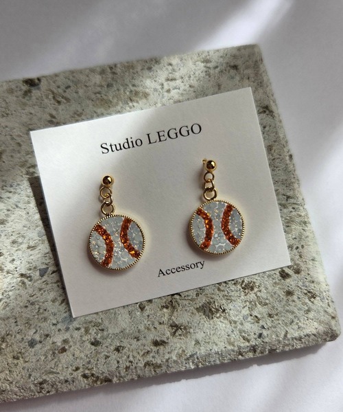 CERCA サージカルステンレス アレルギー対応 ピアス Studio LEGGO/野球