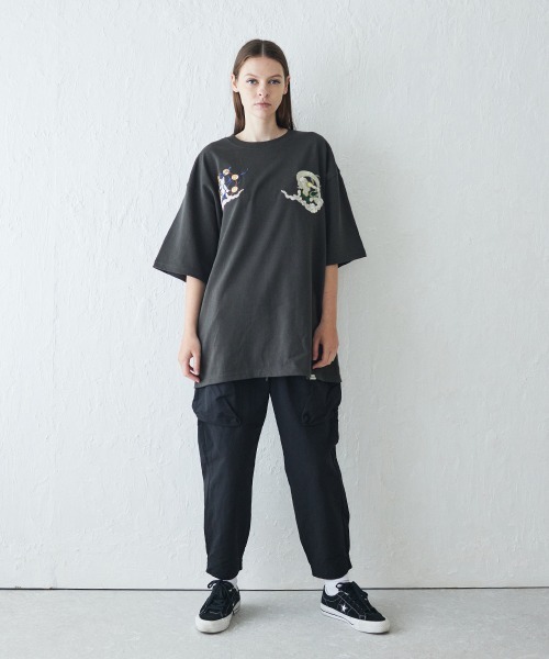 「rehacer」 半袖Tシャツ X-LARGE スミクロ メンズ_画像8