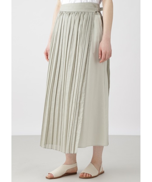 human woman（ヒューマンウーマン） スカート オーガンジープリーツ