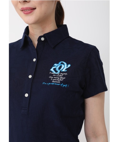 人気定番 ポロシャツ PayPayモール店 - 通販 - PayPayモール 《ZOY》WOMENS ボタニカルリンクス半袖ポロシャツ ZOZOTOWN SALE得価